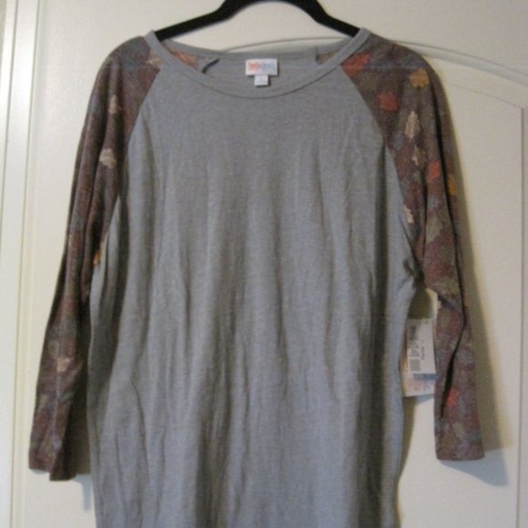 Lularoe Multicolored Leaves Randy Tee - Picture 5 of 5